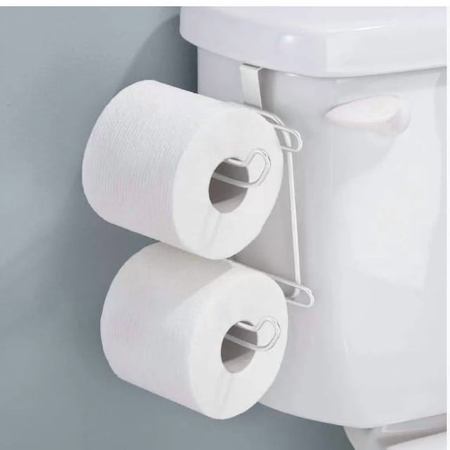 ny Over The Tank Toilet Paper Roll Holder Stainless Steel Bathroom Tissue Storage Rack, Chrome Finish