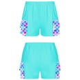 thumbnail image 6 of renvena Kids Girls High Waist Swim Shorts Ruffles Side Athletic Trunks Summer Hot Bottoms Green Blue 6, 6 of 7