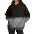 thumbnail image 1 of PENGXIANG Femmes Mode Quotidienne Polyvalent Décontracté Sweat-Shirt Col Rond Manches Longues Gradient Top Sweat-Shirts Bleu, 1 of 5