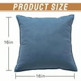thumbnail image 7 of AUQ 2Pcs Decorative Pillow Covers Velvet Soft Touch Pillow Covers 16X16 Silky Texture Cushion Covers Style2, 7 of 7