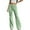 Green, variant on Womens Pants Dark Brown Drawstring Waist Tassel Detail Flared Leg Soft Fabric Slim Fit Casual Daily Wear Coffee Dates Stylish Comfortable Pants