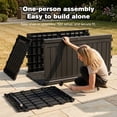 thumbnail image 5 of UIOWIO 270 Gallon Large Outdoor Storage Deck Box,Resin Waterproof UV Resistant Storage Box with Hundles,Outside Lockable Deck Box for Patio Furniture Pool and Sports Equipment,Black, 5 of 10
