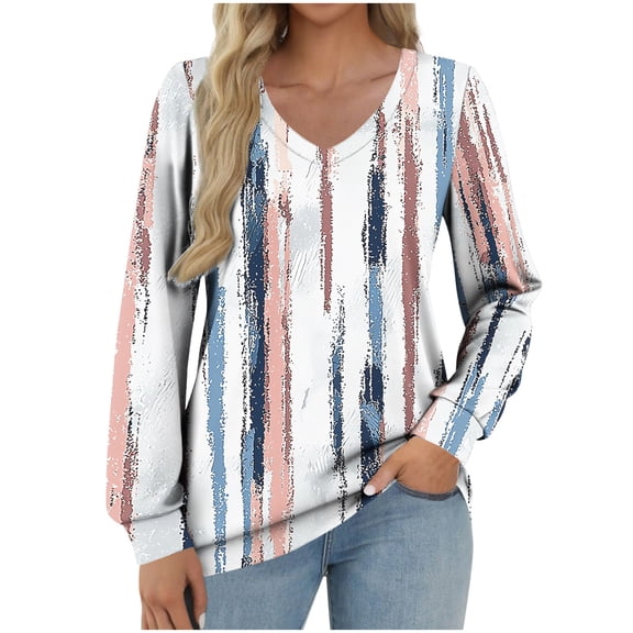 Sweatshirt For Women Trendy Oversized Sweatshirt For Women Cotton Pullover Sweaters For Women Womens Vneck Sweatshirt Cropped Long Sleeve Dresses For Women 2025