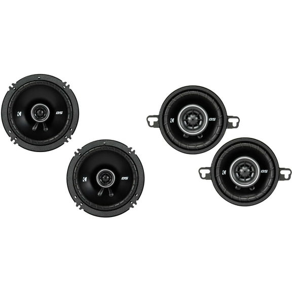 Kicker DSC650 6.5-Inch (160-165mm) Coaxial Speakers w/ 43DSC3504 3.5" Coaxial Bundle