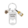 thumbnail image 4 of Llavero de papá,Llavero del Día de Daughter Son Metal, papá llavero de acero inoxidable portátil,Con llavero abridor de botellas multifuncional,Regalos Recuerdo Papá, 4 of 8