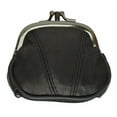 thumbnail image 2 of Marshal Women's Double Frame Coin Purse with 2 Compartments, Black, 2 of 5