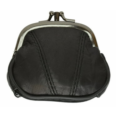 Coin Purse Double Frame with Zipper Pocket by Marshal