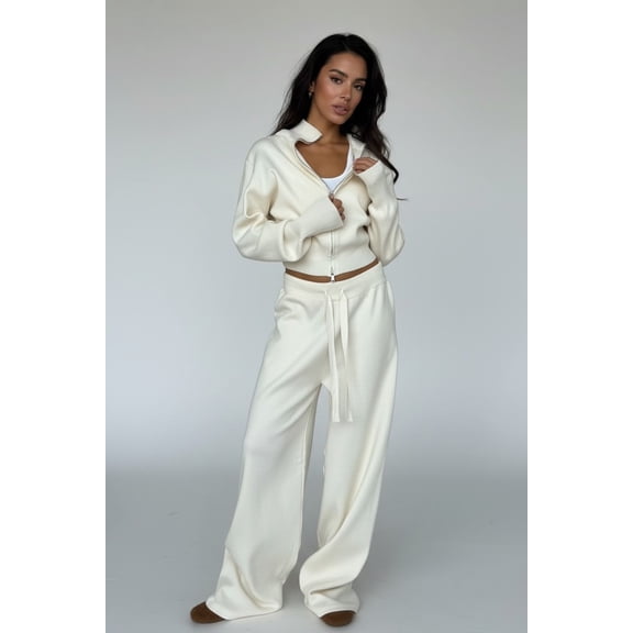 YESZENTI - Zip Up Jacket & Drawstring Pants Set|2 Piece Tracksuit