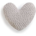 thumbnail image 2 of DEMDACO Taupe Grey Heart Shaped 10 x 11 inch Plush Polyester Decorative Throw Giving Pillow, 2 of 6