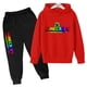 thumbnail image 4 of Conjunto de 2 piezas con capucha y pantalones de jogging para niños de 2 a 13 años, ropa informal con estampado de dibujos animados, para primavera y otoño, 4 of 5