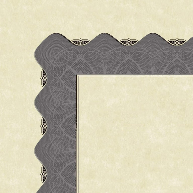 Silver Foil Holiday Border Paper - 100 Sheets, 8.5 X 11, Blue Snowflake Design, Laser & Inkjet