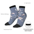 thumbnail image 6 of Pofeuu Watercolor Flowers Butterfly Print 30cm Socks, Adult Running Hiking Socks for Youth and Adult, 6 of 7