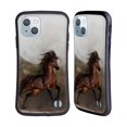 thumbnail image 1 of Head Case Designs Officially Licensed Simone Gatterwe Horses Brown Hybrid Case Compatible with Apple iPhone 14, 1 of 7