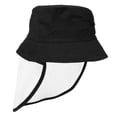 thumbnail image 4 of Sombrero protector de pescador para niños con protector facial transparente extraíble de TPU, sombreros protectores faciales a prueba de viento y polvo, color negro, 4 of 8