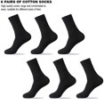 thumbnail image 6 of Warm Business Crew Socks, Solid Color Leisure Long Socks, Unisex Sports Hosiery, Durable Skin Friendly Elastic Socks for Office Wear Outdoor Activity Four Seasons Universal Foot Wear,White, 6 of 8