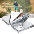 thumbnail image 3 of Sacos de dormir de supervivencia de emergencia portátiles para exteriores, reflectantes, plateados, de aluminio PET, 5 uds., para terremotos, 3 of 8