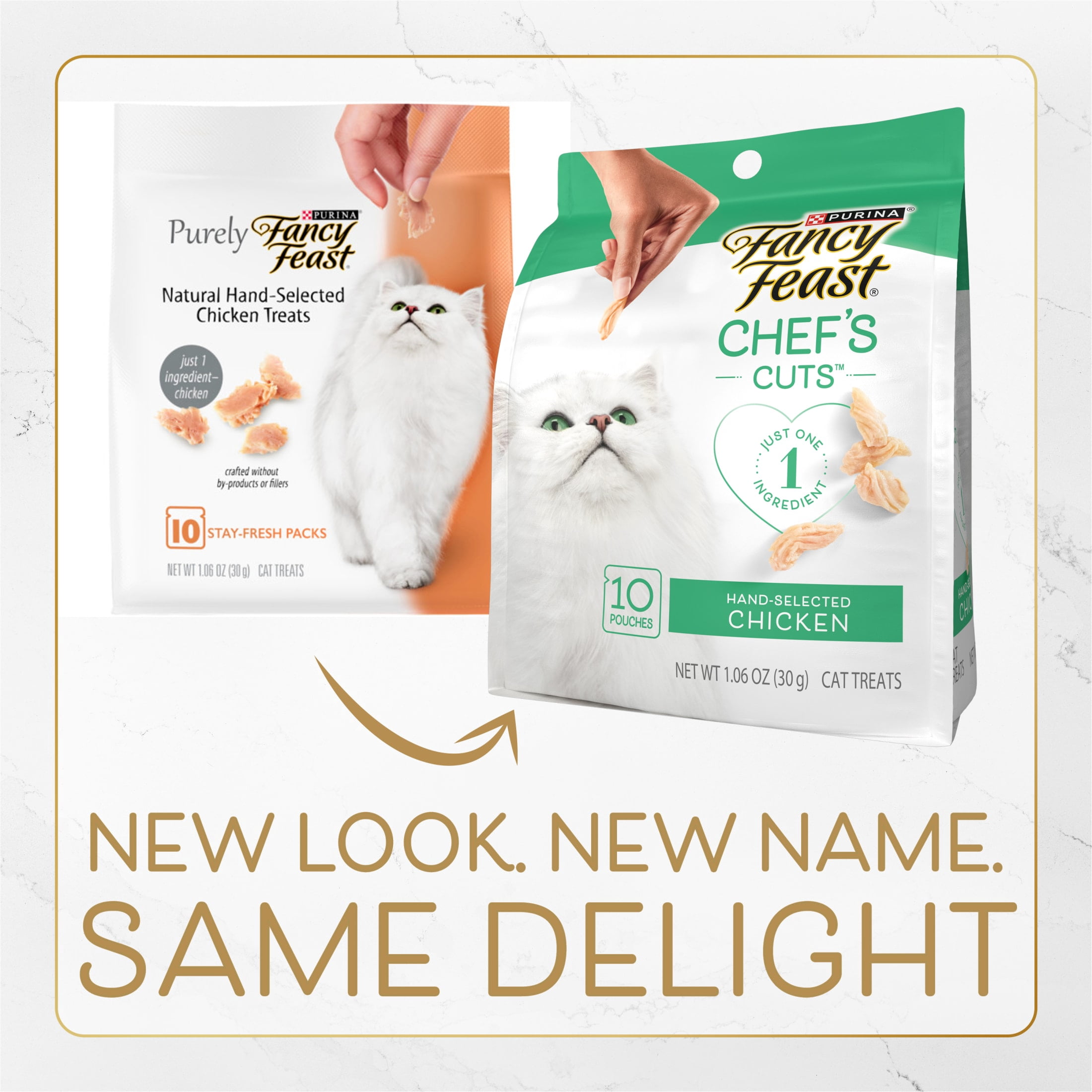 Purina Fancy Feast Chef’s Cuts Real Chicken Natural Soft Cat Treats, 1.06 oz.