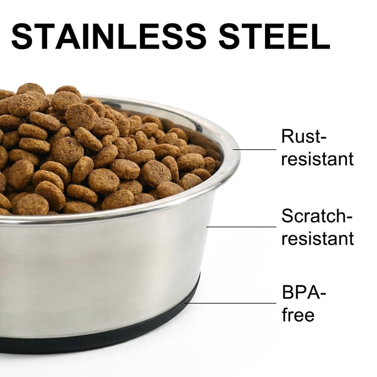 Max & Marlow Stainless Steel Dog Bowls, Set of 2 photo 5