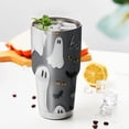 thumbnail image 3 of 30oz Gray Halloween Ghosts Bats and Boo Tumblers Stainless Steel Tumbler with Lid and Straw,Vacuum Insulated Double Wall Travel Tumbler Cups Mug with Cleaning Brush for Coffee,Tea, 3 of 7