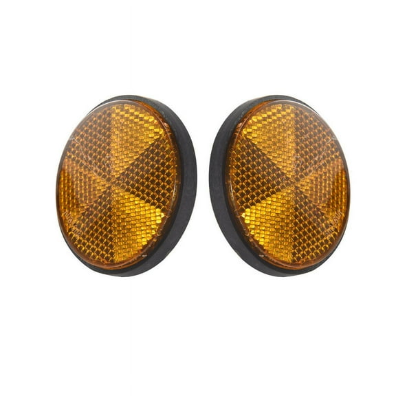 2 x 2inch Round Orange Reflectors Universal For Motorcycles ATV Bikes Dirt Bikes y11955