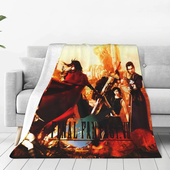 Final Fantas Vii Ultra-Soft Micro Fleece Blanket Throw All Season Fuzzy Lightweight Throw Blankets For Office Company Home Couch Bed Sofa 50"X40"