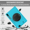 thumbnail image 4 of Dteck Case for Samsung Galaxy Tab S7 FE T730/T736B 12.4-inch,Shockproof Three-Layer Heavy Duty Protector Rubber Hard Stand Cover for Galaxy Tab S7 Plus 12.4" SM-T970/T975,Lightblue, 4 of 8