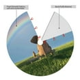 thumbnail image 4 of Kll 48" Christmas Tree Skirt Elephant Dog Sitting Under The Rainbow Xmas Tree Skirts Mat For New Year Xmas Holiday Party Indoor Outdoor Home Decoration, 4 of 9