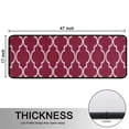 thumbnail image 5 of Kitchen Rugs Sets Of 2,Burgundy Geometric Quatrefoil Pattern Anti Fatigue Kitchen Mat Rugs Non Slip Washable,Decorative Kitchen Floor Mats for Kitchen,Sink,Laundry,17"x47"+17"x47", 5 of 5