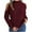 Wine, variant on Womens Cold Shoulder Turtleneck Sweaters Fall Long Sleeve Soft Cable Knit Pullovers Jumper Tops White 4(S)