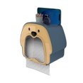 thumbnail image 2 of Dispensador de pañuelos de pared, bonito dispensador de pañuelos para colgar en la pared, multiusos, para baño, color azul y amarillo., 2 of 12