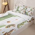 thumbnail image 3 of Castle Fairy Dragon Letter L Zipper Twin Comforter Sets with Fitted Sheet and 2 Pillowcases,Watercolor Animal Rainbow Zipper Bedding Set,4-Piece,Reversible, 3 of 6