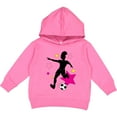 thumbnail image 2 of Inktastic Girl Playing Soccer Pink and Yellow Stars Toddler Hoodie, 2 of 4