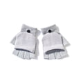 thumbnail image 1 of Jumpingount 1 par de manoplas para mujer, práctica manopla Convertible para mantener el calor, cubiertas de mano simples para exteriores, accesorio de ropa guantes y mitones gris claro Jumpingount AP009014-04, 1 of 5