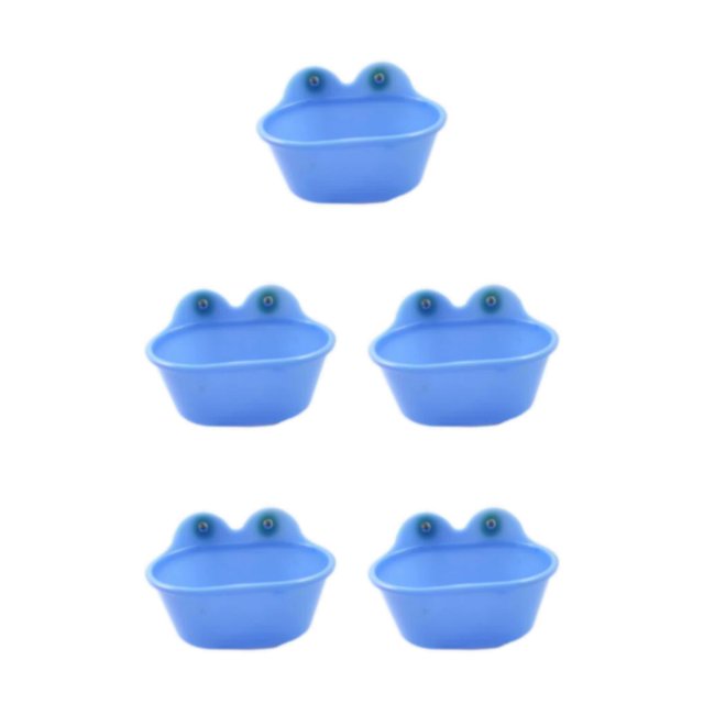 ZheElen Plastic Durable Construction And Multifunctional Bird Bathtub For Pet Bird Easy To Mirror blue 5Set