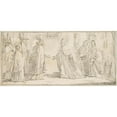 thumbnail image 3 of Giovanni Battista Tiepolo 14x9 Black Modern Framed Museum Art Print Titled - Meeting Between a Pope and Doge (1696-1770), 3 of 5