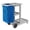 Gray, variant on Dryser Commercial Janitorial Cleaning Cart on Wheels - Housekeeping Caddy with Shelves and Vinyl Bag