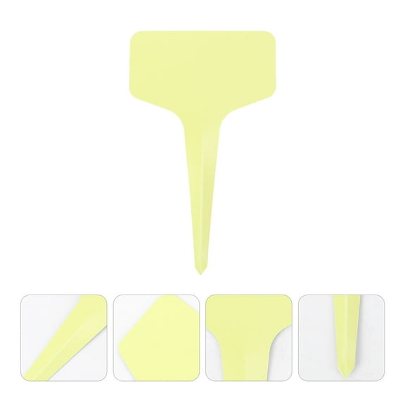 WHAMVOX 100 Pcs Plant Labels Garden Tags for Plants Outdoors Marker Pen Yellow
