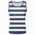 thumbnail image 4 of KPOPLK Men's Tank Tops Quick Dry Sleeveless Workout Muscle Shirt Athletic Bodybuilding Gym Performance Tee Shirts Size XXXL,Navy, 4 of 5