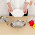 thumbnail image 4 of SSZMDLB under $5 3Pcs Steamer Rack, Stainless Steel Steamer Rack, Tri Leg Pot Stand, for Cooking Baking, Heat Resistant Trivet, Non Stick Surface, Durable Kitchen Tool, for Dumplings Buns Fish, 4 of 8