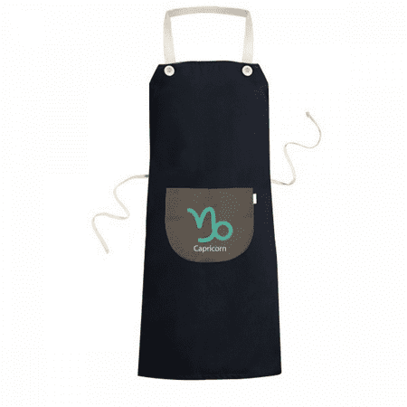 

January December Capricorn Constellation Apron Bib Sarong Cooking Baking Kitchen Pocket Pinafore