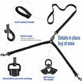 thumbnail image 3 of HongchunDouble Dog Leash for 2 Dogs,Dog Leash,Double Dog Leash 360° Tangle-free, Multifunctional Detachable Leash,Elastic Material Shock Absorption black -, 3 of 5