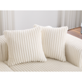 thumbnail image 5 of Modern U-shaped Corduroy Upholstered Sectional Sofa with 2 Chaise, 1 Double Seat Sofa and 8 Throw Pillow for Living Room, Bedroom, Office, White, 5 of 7
