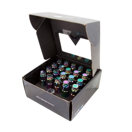 700 Series M12 x 1.5 in. Steel Lug Nut with Dust Cap Cover, 21 Piece - Neochrome