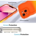 thumbnail image 5 of for iPhone 13 Case Gradient Silicone Case with Wireless Charger, Wave Edge Soft Back Cover with Screen Protector Cover for Girls Women -Orange Yellow, 5 of 12