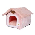 thumbnail image 3 of Casa para perros y gatos perfecl al aire libre cama perrera para otoño e invierno cueva cálida plegable, 3 of 8