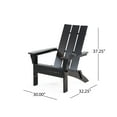 thumbnail image 2 of Eliphaz Acacia Wood Outdoor Foldable Adirondack Chairs, Set of 2, Black, 2 of 6