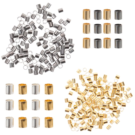 HONMEET 1000Pcs Crimp Beads for Crafts Assorted Colors Jewelry Making Accessories