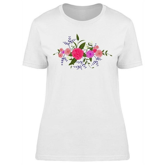 Decorative Flowers T-Shirt Women -Image by Shutterstock, Female x-Large