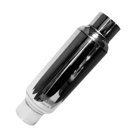 Kooks Headers R300-10 Race Series Muffler 3 in. Center Inlet & Outlet 4.50 x 10 in. Round Body 15.50 in. Long - Stainless