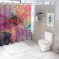 thumbnail image 7 of Orinice Flower Abstract Painting Bathroom Decoration Set with Hook and Waterproof Shower Curtain for Bathroom Decorating, Multi Size Color Luxury Graphic Print Shower Curtain Set, 7 of 7